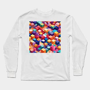 Watercolor Geometric Long Sleeve T-Shirt